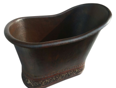 Copper Bath Tub, Unique Decor, Bathroom Elegance, Spa Experience, Artisan Craftsmanship PNG