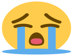 Cry Emoji, Sad Expression, Mourning Face, Tearful Face, Upset Symbol PNG