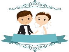 Cute Wedding Couple Cartoon, Groom, Joyful, Marriage, Love PNG