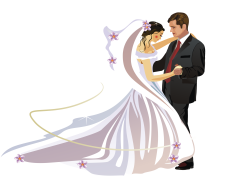 Cute Wedding Couple Cartoon, Playful Lovebirds, Whimsical Wedding Scene, Heartwarming Couples Art, Charming Bride And Groom PNG