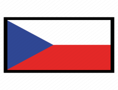 Czech Republic Flag, Blue White Red, Geometric Pattern, Historical Significance, Patriotic Emblem PNG