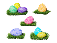 Decorative Colorful Easter Egg, Festive Decoration, Creative Craft, Vibrant Patterns, Egg Hunt PNG