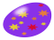 Decorative Purple Easter Egg, Spring Celebration, Holiday Decoration, Unique Craft, Colorful Decor PNG