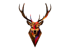 Deer Head, Animal Theme, Nature Art, Home Accent, Wildlife Decor PNG