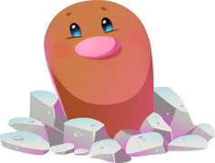 Diglett Pokemon, Digging, Trapping Ability, Ground Type, Alolan Form PNG