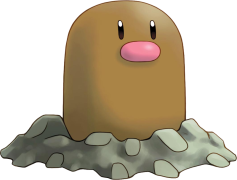 Diglett Pokemon, Mole Pokemon, Alolan Variant, Evolved Form, Underground Dweller PNG