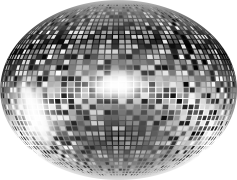 Disco Ball, Nightclub Vibe, Party Decor, Glittering Sphere, Reflective Orb PNG