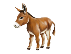 Donkey, Strong, Character, Farm, Mammal PNG