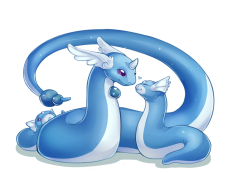 Dratini Pokemon, Rare Creature, Water Type, Kanto Region, Evolving Stage PNG