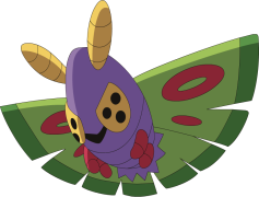 Dustox Pokemon, Winged, Night, Poison-Type, Bug-Type PNG
