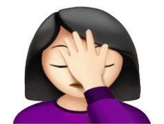 Facepalm Girl, Social Media, Icon, Humor, Meme PNG