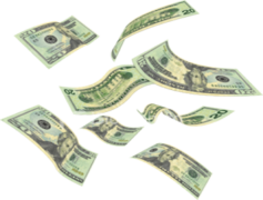 Falling Money, Economy, Wealth, Riches, Cash PNG