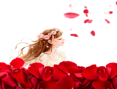 Falling Rose Petals, Nature, Romantic, Symbolic, Beauty PNG