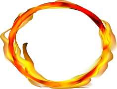 Fire Flame Circle Vector, Flame Shape, Fiery Icon, Hot Motif, Energy Ring PNG