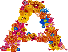 Flower Alphabet, Botanical Typography, Floral Letters, Garden-Inspired Type, Petal Initials PNG