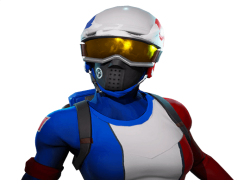 Fornite Alpine Ace USA, Battle Royale, Skiing Character, Winter Outfit, Gaming Skin PNG
