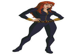 Fornite Black Widow Outfit, Battle Ready, Action Figure, Iconic Look, Stylish Attire PNG