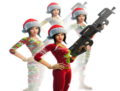 Fortnite Jolly Jammer, Cheerful Attire, Holiday Skin, Character Customization, Gaming Apparel PNG
