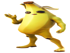 Fortnite Peely, Banana Character, Unique Outfit, Gaming Icon, Colorful Avocado PNG