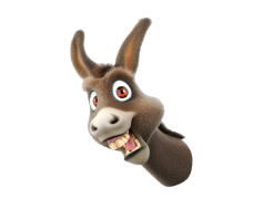 Funny Donkey, Playful, Whimsical, Cartoon, Animal PNG