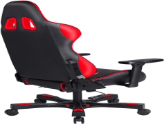Gamer Chair, Cushioned Backrest, Gaming Comfort, Adjustable Height, Ergonomic Seating PNG