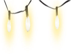 Garland Light Glowing, Festive Ambiance, Cozy Lighting, Seasonal Charm, Party Decoration PNG