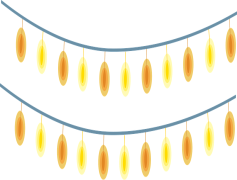 Garland Light Glowing, Twinkling, Bright, Decorative, Festive PNG