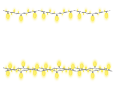 Garland Light Glowing, Twinkling Lights, Seasonal Charm, Festive Decor, Holiday Spirit PNG