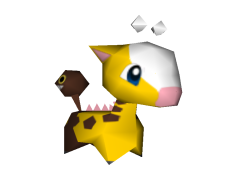 Girafarig Pokemon, Normal Type, Long Neck, Psychic Type, Twin Tail PNG