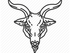 Goat Head, Unique, Symbolic, Spiritual, Nature PNG