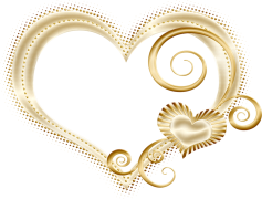 Gold Heart, Affection Token, Cherished Keepsake, Love Symbol, Heart Shape PNG