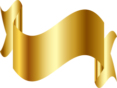 Gold Ribbon, Elegant Ribbon, Achievement Token, Recognition Mark, Honor Badge PNG