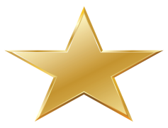 Gold Star Sticker, Certification, Achievement, Praise, Reward PNG