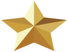 Gold Star Sticker, Excellence Token, Motivation Badge, Success Label, Reward Badge PNG