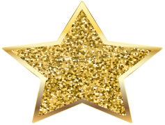 Gold Star Sticker, Recognition Label, Achievement Mark, Motivation Badge, Success Token PNG