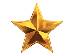Gold Star Sticker, Recognition Token, Praise Sticker, Reward Emblem, Motivation Badge PNG