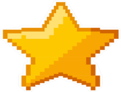Gold Star Sticker, Success Label, Motivational Pin, Recognition Token, Excellence Marker PNG