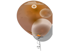 Golden Brown Balloon, Decor, Joyful, Air-filled, Celebration PNG