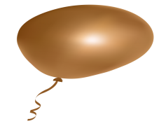 Golden Brown Balloon, Joy, Float, Celebration, Festivity PNG