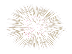 Golden Vector Fireworks, Display, Colorful, Festivity, Explosive PNG