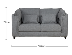 Grey Fabric Sofa, Versatile Color, Modern Living Room, Upholstered Furniture, Cozy Seating Option PNG