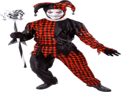 Halloween Costumes Joker, Comic Character, Scary Makeup, Clown Attire, Villain Outfit PNG