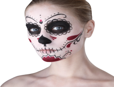 Halloween Makeup, Creative Transformations, Themed Accessories, Face Paint, Creepy Effects PNG