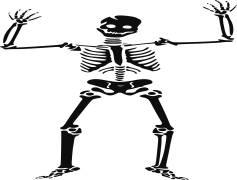 Halloween Skeleton, Spooky Decor, Haunted House, Bone Structure, Halloween Party PNG