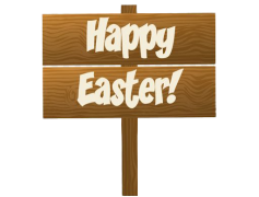 Happy Easter Logo, Egg Decoration, Festive Theme, Spring Celebration, Floral Elements PNG