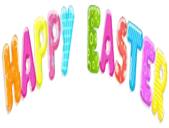 Happy Easter Logo, Spring Celebration, Colorful Eggs, Family Gathering, Easter Bunny PNG