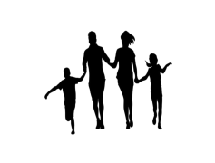 Happy Family Silhouette, Love, Happiness, Togetherness, Connection PNG