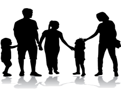 Happy Family Silhouette, Unity, Bonding, Love, Joyful Togetherness PNG