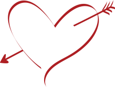 Heart Cupid Arrow, Valentine Theme, Cupids Aim, Romantic Gesture, Affection Sign PNG