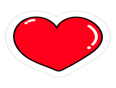 Heart Red, Love Symbol, Bold Color, Intense Palette, Warm Tint PNG